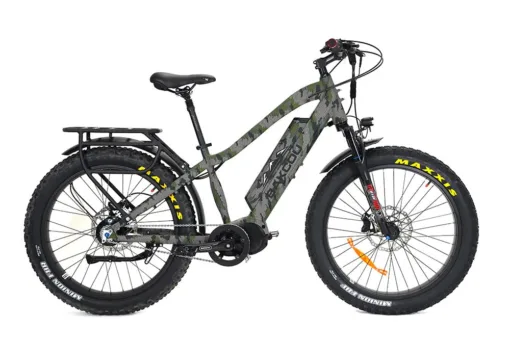 2024 Bakcou Mule Jäger Mid Drive Torque Sensor Suspension Fat Tire Electric Bike