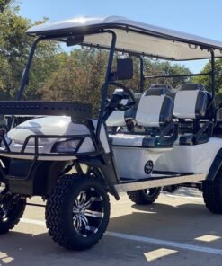 DYNAMIC ENFORCER FULLY LOADED LIMO GOLF CART WHITE - FULLY ASSEMBLED AND TESTED