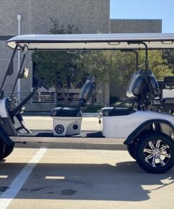 DYNAMIC ENFORCER FULLY LOADED LIMO GOLF CART WHITE - FULLY ASSEMBLED AND TESTED