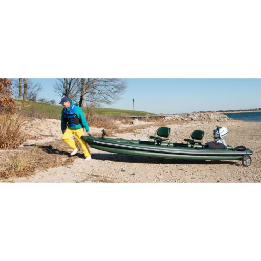 Sea Eagle FishSkiff™ 16 Inflatable Fishing Boat 2 Person Swivel Seat Canopy Package FSK16K_SWC