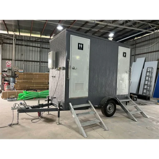 Restroom Trailer With Shower 10ft - One Side Bathroom and One Side Shower