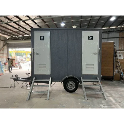 Restroom Trailer With Shower 10ft - One Side Bathroom and One Side Shower