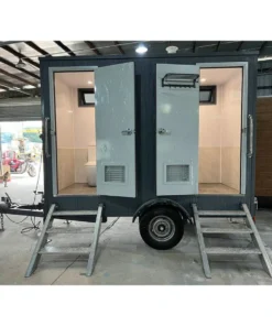 Restroom Trailer With Shower 10ft - One Side Bathroom and One Side Shower