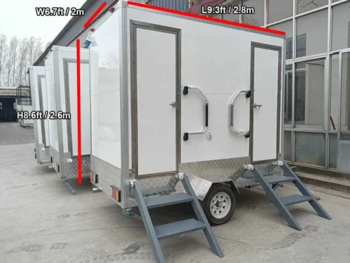 Dual Restroom Trailer Unisex 9ft