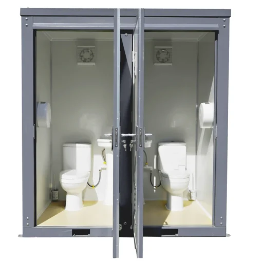 2 Private Toilet Stalls Portable Restroom