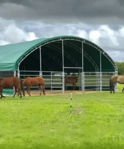 20' x 20' Livestock Corral Shelter with front door